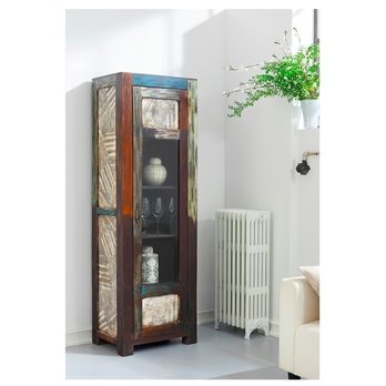 Vitrína GOA mangovník/akácia/kovové aplikácie 1