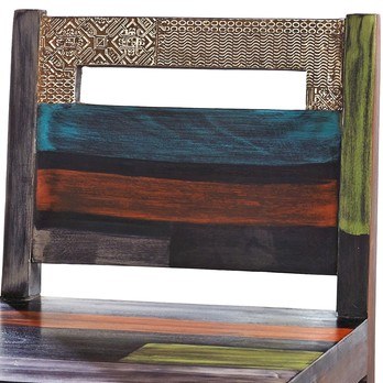 Barová stolička GOA mangovník/akácia/kovové aplikácie 2