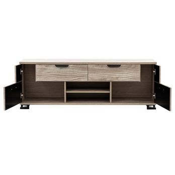 TV komoda GOGER GT1 dub/čierna lesklá 2
