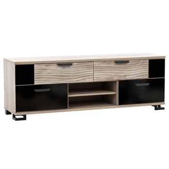 TV komoda GOGER GT1 dub/čierna lesklá 3