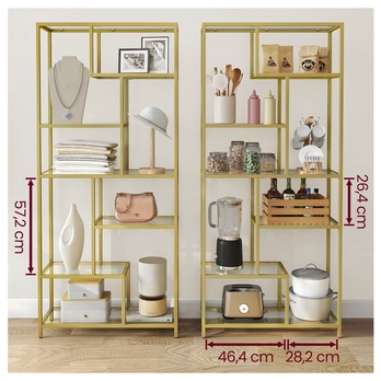 Regál GOLDI 4 zlatá 3