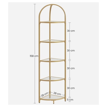 Regál GOLDI 5 zlatá 5