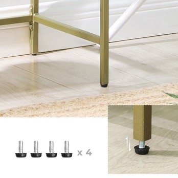 Regál GOLDI zlatá 4