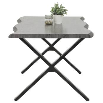 Jedálenský stôl GORA sivá/čierna, šírka 140 cm 3