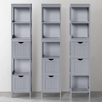 Vysoká kúpeľňová skrinka GORDES svetlosivá 4