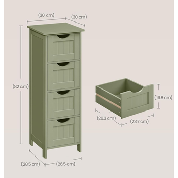 Zásuvková skrinka GORDES svetlozelená 6