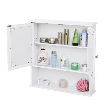 Kúpeľňová skrinka so zrkadlom GORDES biela 2