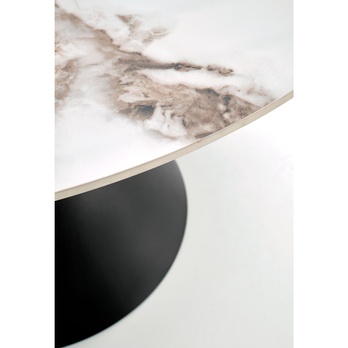 Jedálenský stôl GORIT biely mramor/čierna 4
