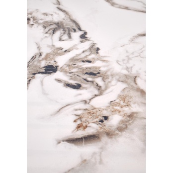 Jedálenský stôl GORIT biely mramor/čierna 6