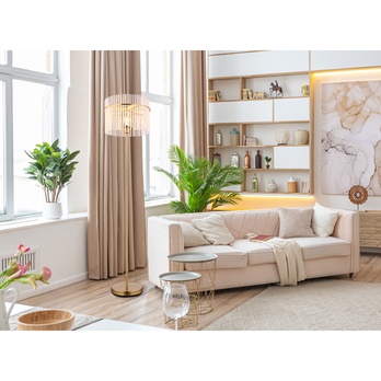 Stojacia lampa GORLEY zlatá 1