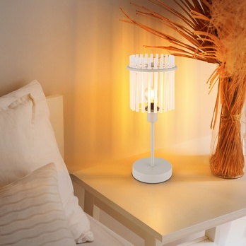 Stolná lampa GORLEY piesková/priehľadná 1