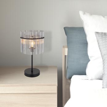 Stolná lampa GORLEY čierna/sivá 1