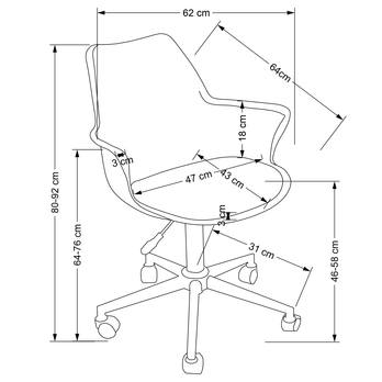 Detská stolička GOSLY ružová 8