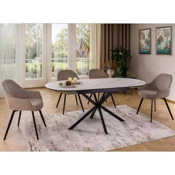 Jedálenský stôl GOSTUN 3 biela/čierna 1