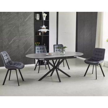 Jedálenský stôl GOSTUN 3 sivá/čierna 1