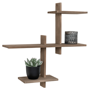 Nástenný regál GOVA prírodná 2