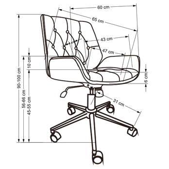 Kancelárske kreslo GOVAN orech/čierna 6