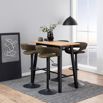 Barová stolička GRACE olivová/čierna 1