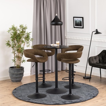 Barová stolička GRACE hnedá/čierna 1