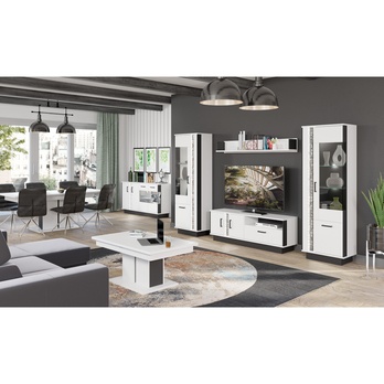 Nástenná polica GRACIA MR10 biela/čierna 5