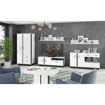 TV komoda GRACIA MR1 biela/čierna 5