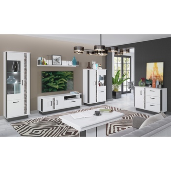 Komoda GRACIA MR2 biela/čierna 1