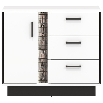 Komoda GRACIA MR2 biela/čierna 3