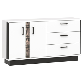 Komoda GRACIA MR3 biela/čierna 4