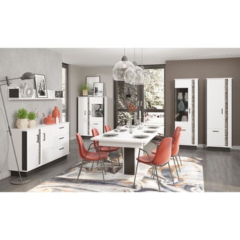 Komoda GRACIA MR3 biela/čierna 1