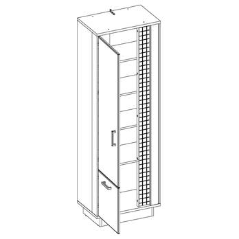 Regál GRACIA MR8 biela/čierna 2