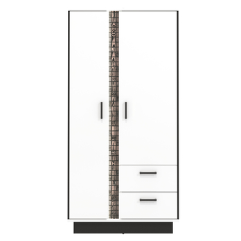 Šatníková skriňa GRACIA MR9 biela/čierna 1