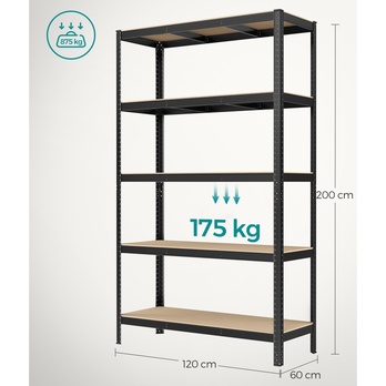 Skladovací regál GRADE 6 čierna 5