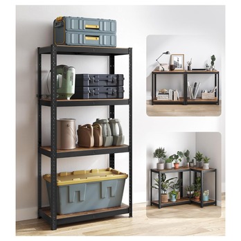 Skladovací regál GRADE 6 čierna/rustikálna hnedá 3