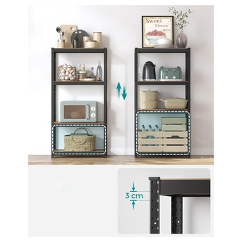 Skladovací regál GRADE 6 čierna/rustikálna hnedá 4