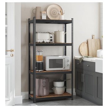 Skladovací regál GRADE 6 čierna/rustikálna hnedá 5