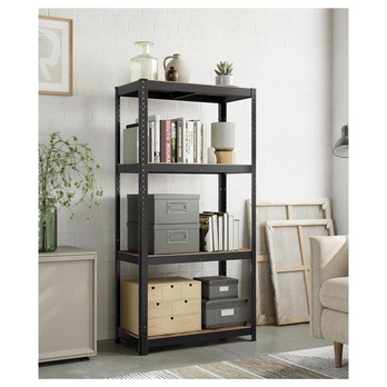 Skladovací regál GRADE 6 čierna/rustikálna hnedá 1