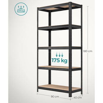Regál GRADE 7 čierna, 2 ks 7