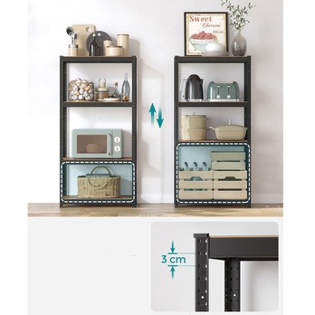 Skladovací regál GRADE IV hnedá/čierna 2