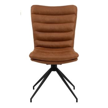 Jedálenská stolička GRAFTON koňaková/matná čierna 2