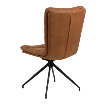 Jedálenská stolička GRAFTON koňaková/matná čierna 3