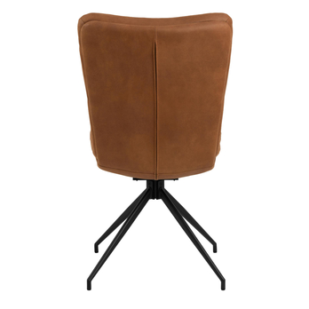 Jedálenská stolička GRAFTON koňaková/matná čierna 4