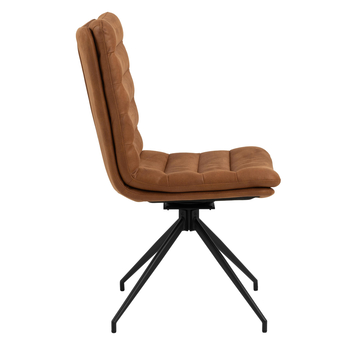 Jedálenská stolička GRAFTON koňaková/matná čierna 5