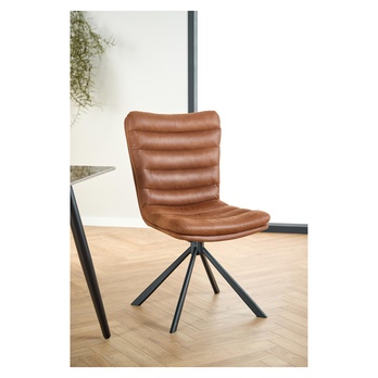 Jedálenská stolička GRAFTON koňaková/matná čierna 9