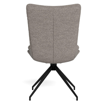 Jedálenská stolička GRAFTON svetlosivá/matná čierna 3