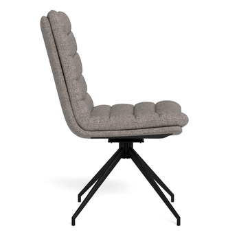 Jedálenská stolička GRAFTON svetlosivá/matná čierna 5