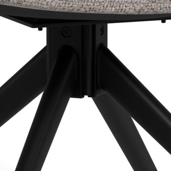 Jedálenská stolička GRAFTON svetlosivá/matná čierna 6