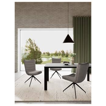 Jedálenská stolička GRAFTON svetlosivá/matná čierna 1