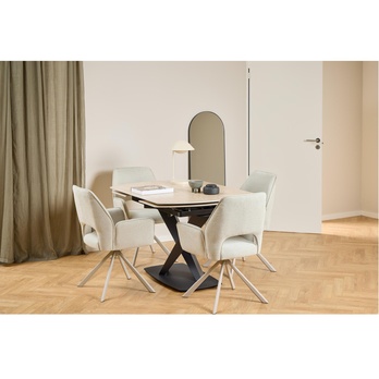 Jedálenská stolička GRAHAM béžová/sivá 2