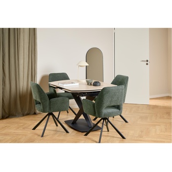 Jedálenská stolička GRAHAM zelená/čierna 2