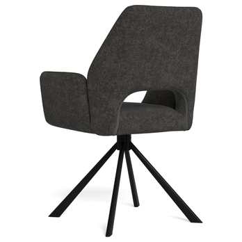 Jedálenská stolička GRAHAM tmavosivá/čierna 4